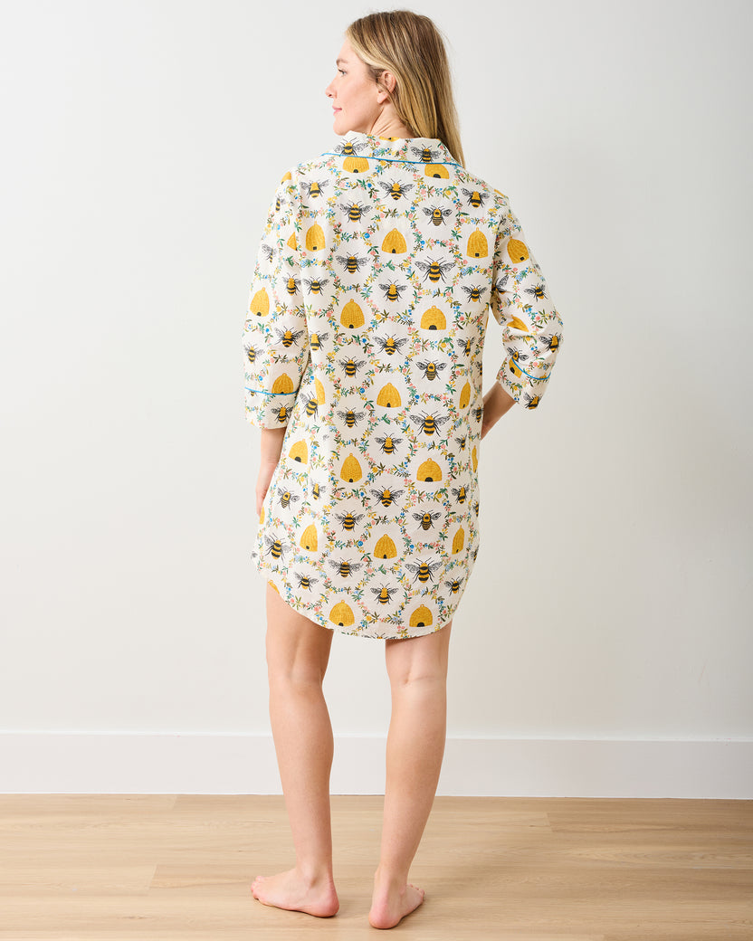 Sweet Bee - Sleep Shirt - Cream - Printfresh