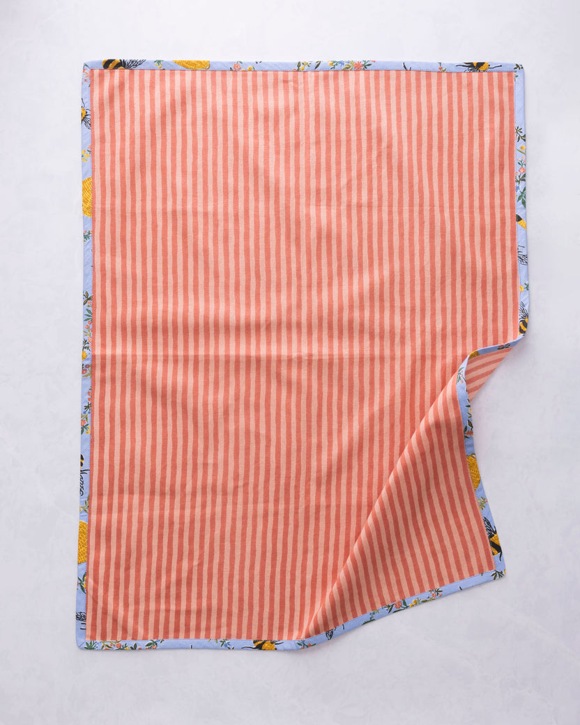 Sweet Bee - Tea Towels Set Of 2 - Soft Blue - Printfresh