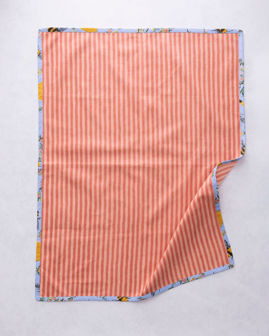 Sweet Bee - Tea Towels Set Of 2 - Soft Blue - Printfresh