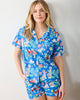 Tea Party - Short PJ Set -  Soft Cobalt - Printfresh