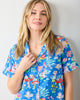 Tea Party - Short PJ Set -  Soft Cobalt - Printfresh
