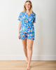 Tea Party - Short PJ Set -  Soft Cobalt - Printfresh