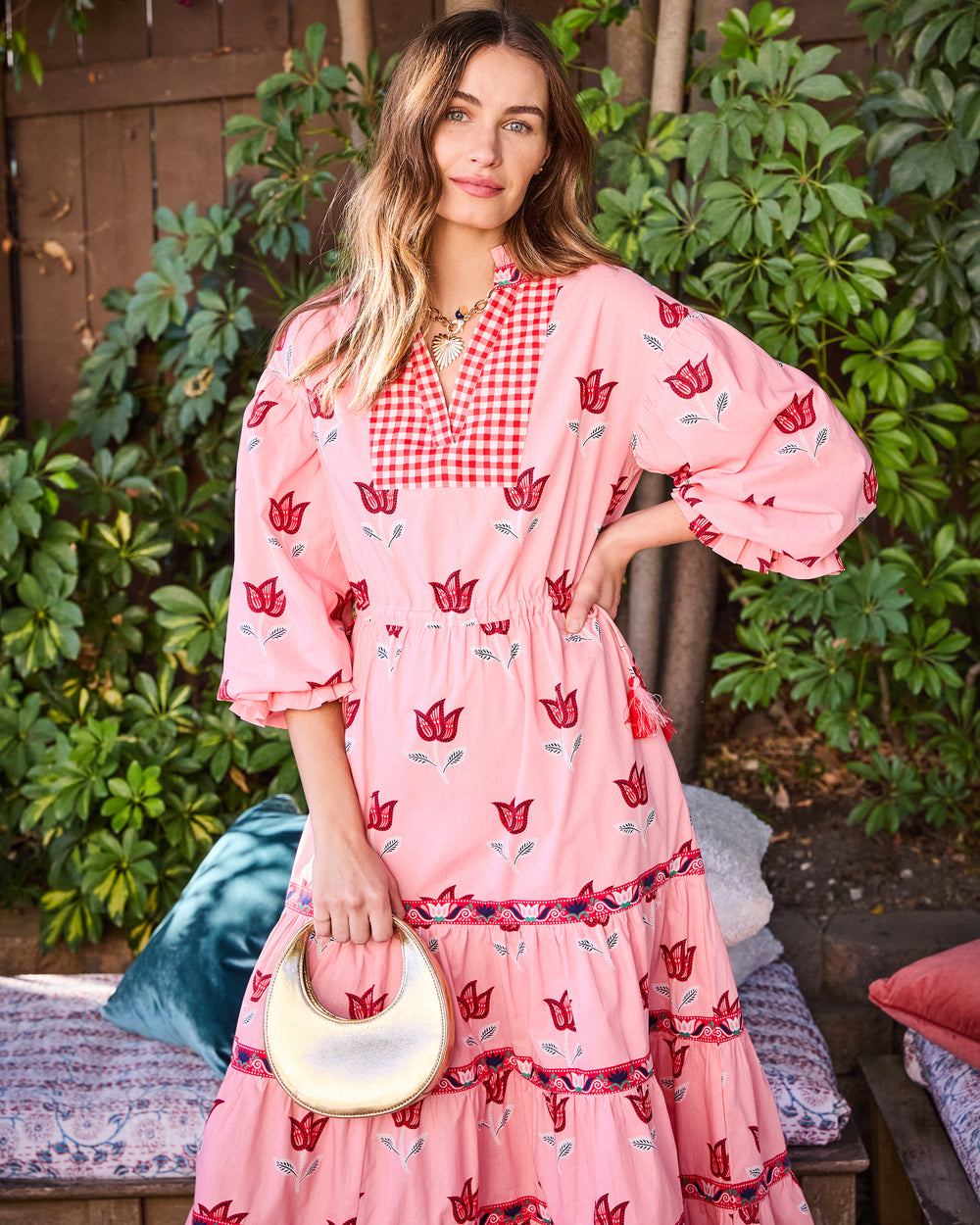 Tulip Bloom - Coconut Café Dress - French Pink - Printfresh