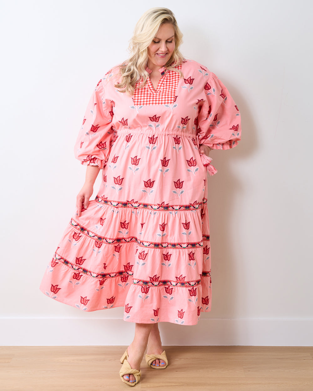 Tulip Bloom - Coconut Café Dress - French Pink - Printfresh