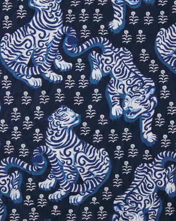 Tiger Queen - Tall PJ Pants - Navy - Printfresh