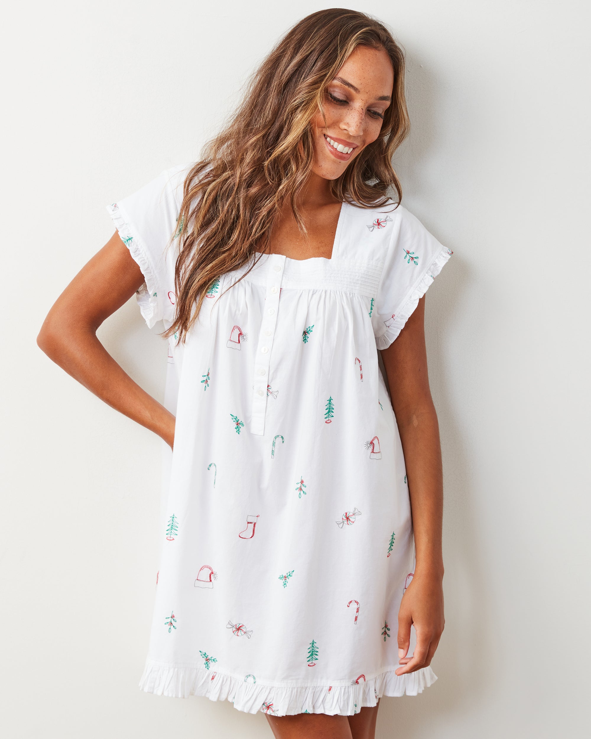 Sweet Wishes - Pintuck Nightgown - Cloud - Printfresh