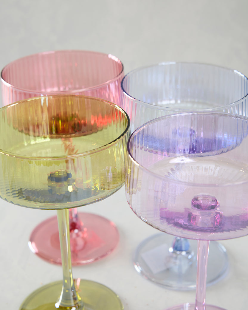 Multi - Lustre Cocktail Coupe Set of 4 Assorted - Abbott