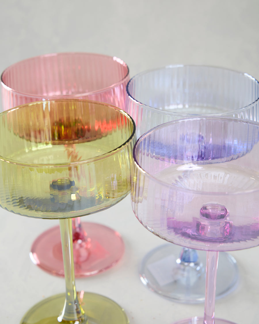 Multi - Lustre Cocktail Coupe Set of 4 Assorted - Abbott