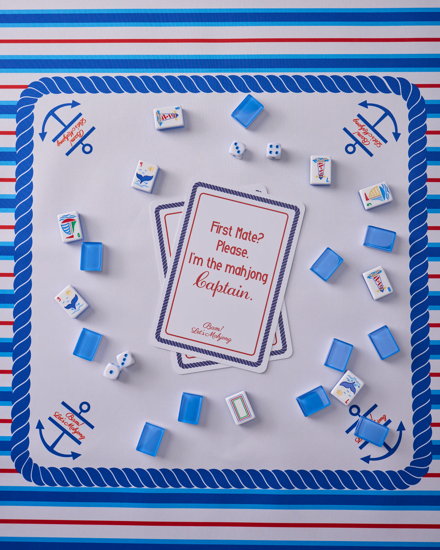 Nantucket - Mahjong Tile Set with Mat & Shufflers - Bam! Let’s Mahjong®