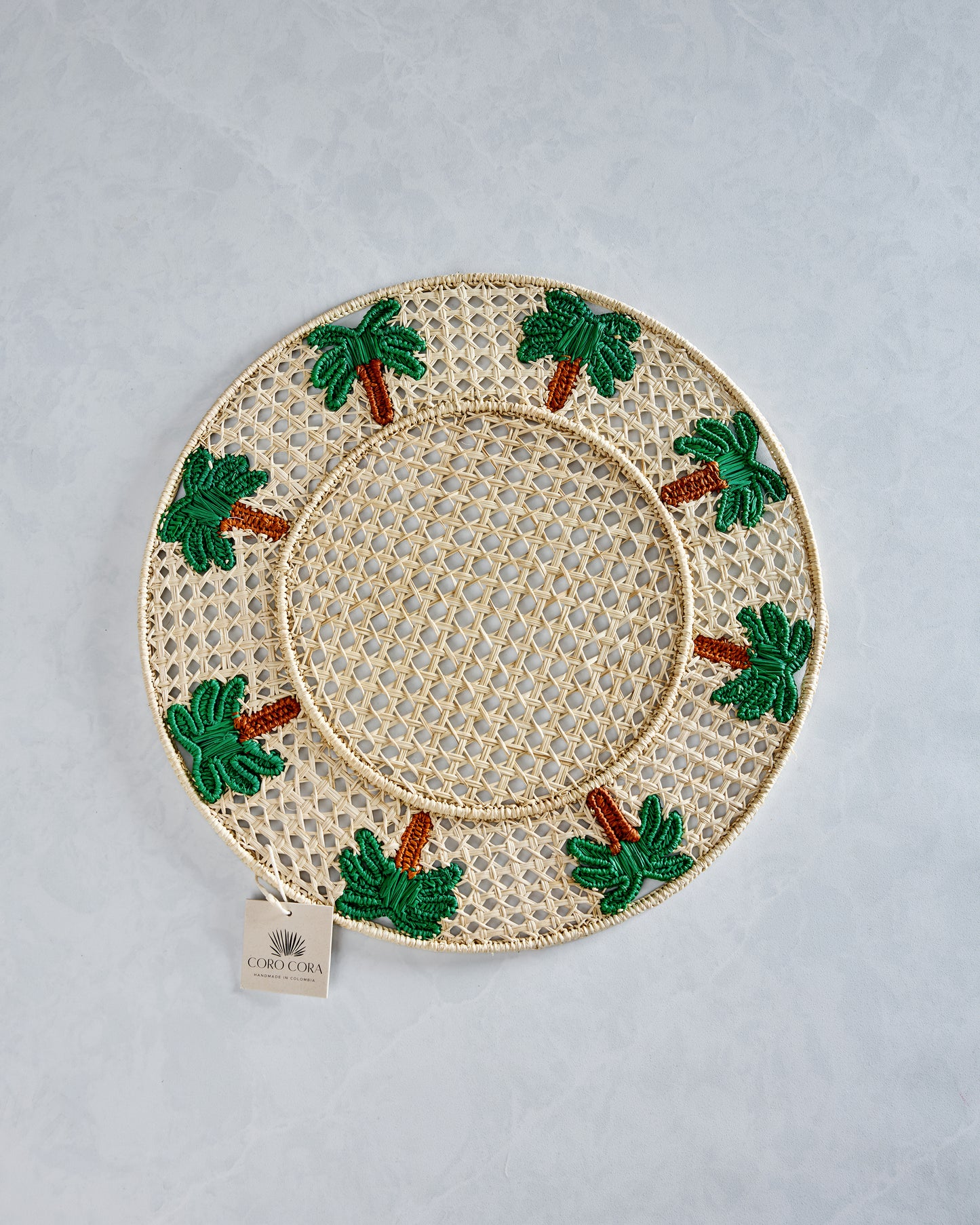 Green Combo - Palm Tree Placemat - Coro Cora - Printfresh