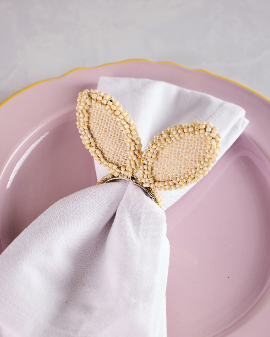 Ivory - Bunny Ear Napkin Ring - Primitives by Kathy - Printfresh