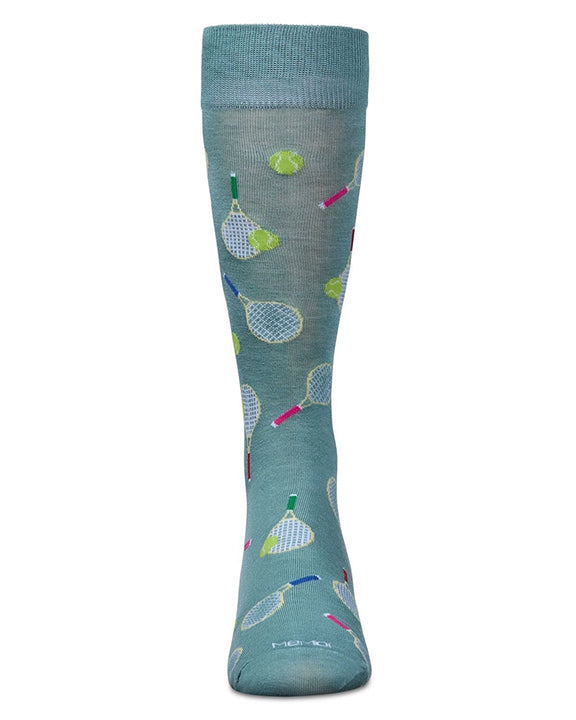 Blue Combo - Tennis Bamboo Crew Sock - Infinity Classics - Printfresh