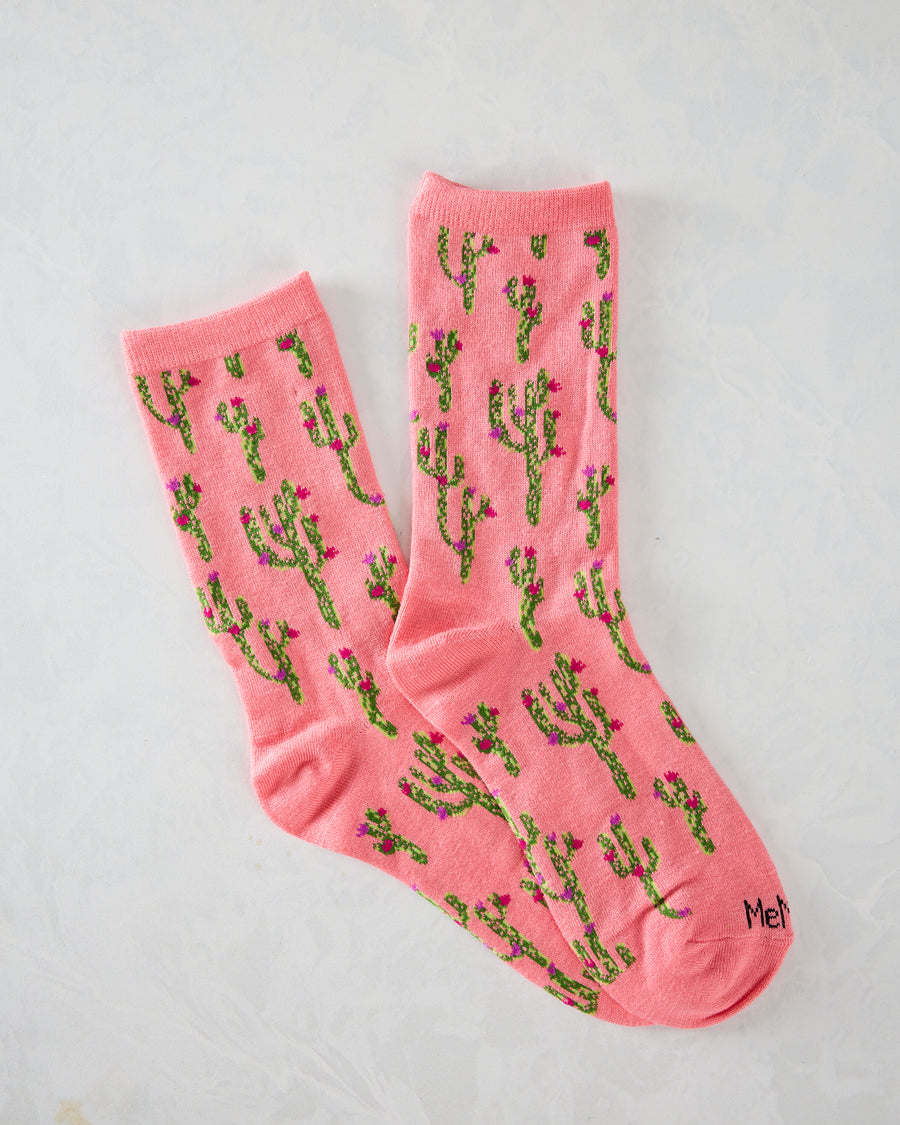 Confetti Pink - Cactus Bamboo Blend Crew Sock - Infinity Classics International Inc.