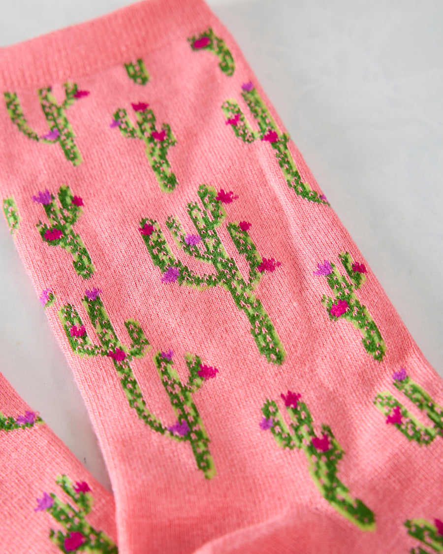Confetti Pink - Cactus Bamboo Blend Crew Sock - Infinity Classics International Inc.
