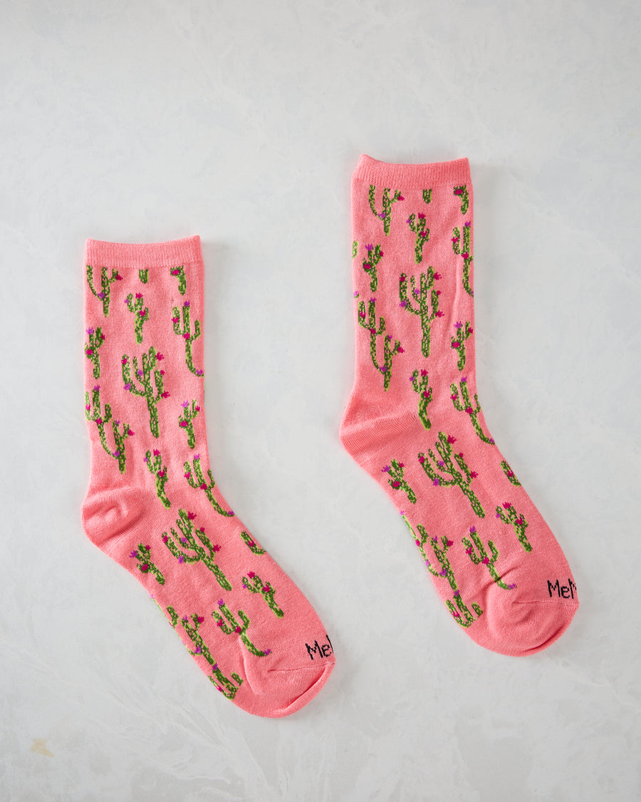 Confetti Pink - Cactus Bamboo Blend Crew Sock - Infinity Classics International Inc.