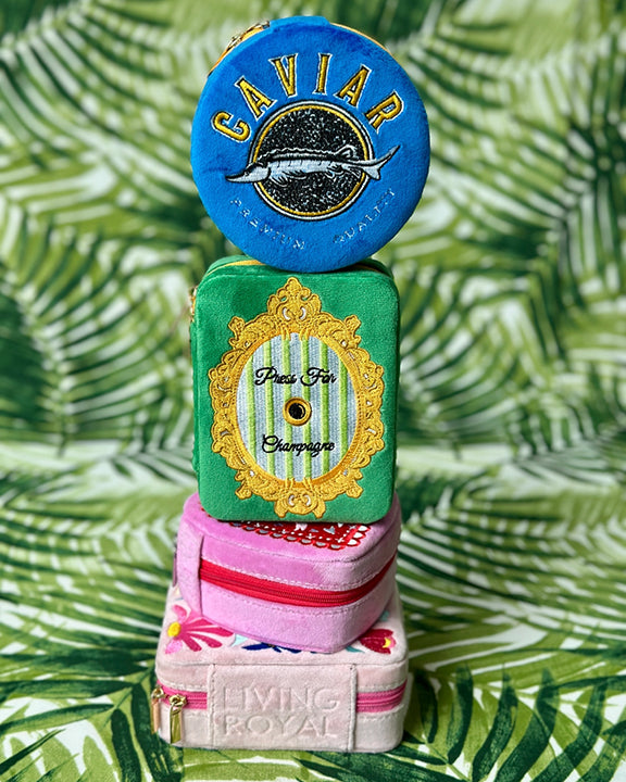 Caviar  - Velvet Jewelry Zip Case  - Living Royal - Printfresh