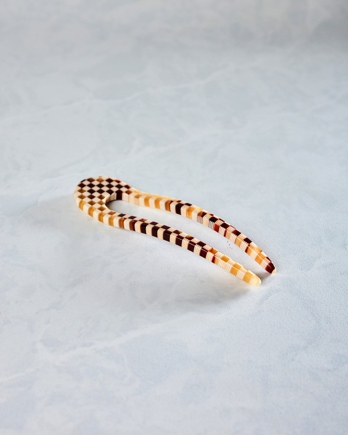Tortoise Checker - French Hair Pin  - Machete - Printfresh
