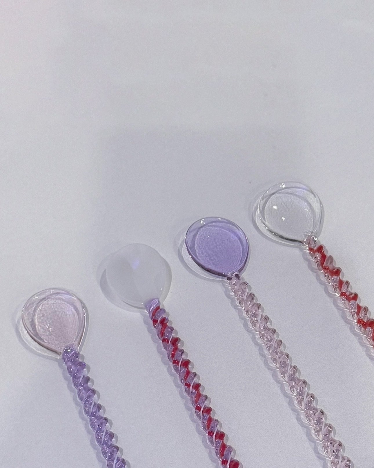 Pink/Lilac - Glass Stirring Spoon - Kessellate - Printfresh