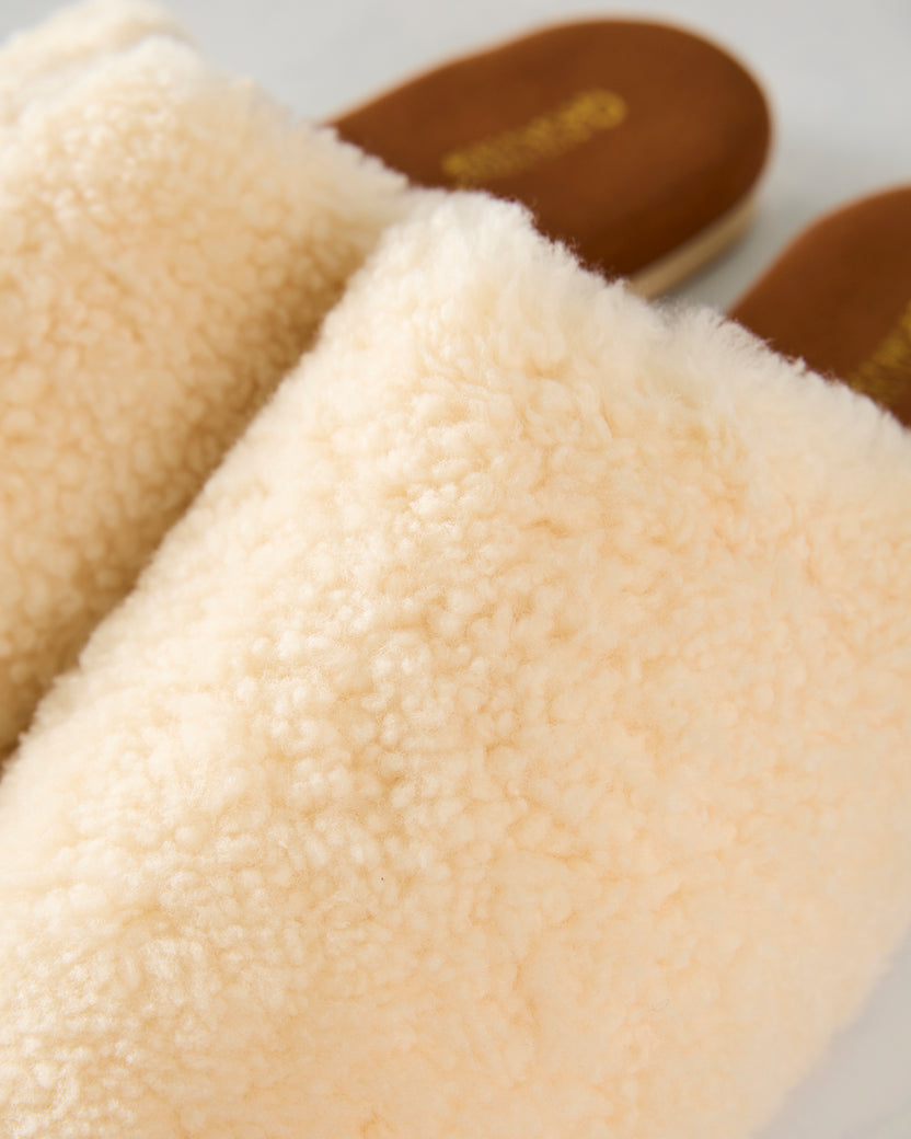 Ivory - Nora Sheepskin Slide - Cloud Nine Sheepskin