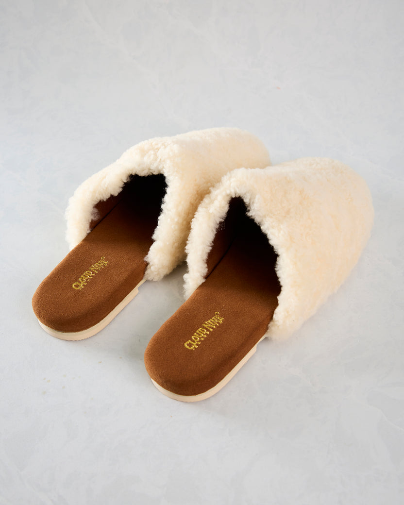 Ivory - Nora Sheepskin Slide - Cloud Nine Sheepskin