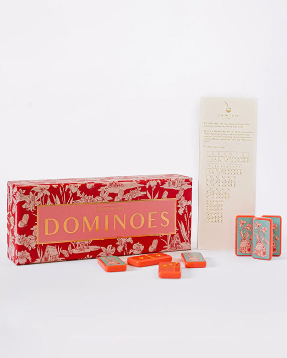 Coral - Fairy House Toile Domino Set - Good Juju Ink - Printfresh