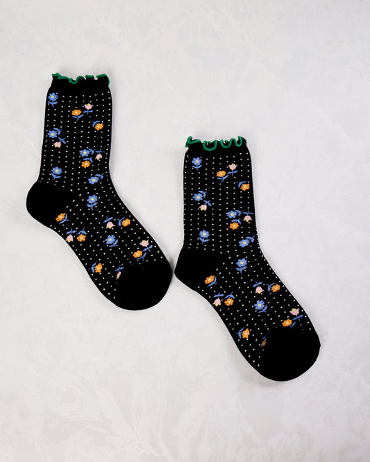 Black - Dottie Floral Crew - Hansel from Basel - Printfresh