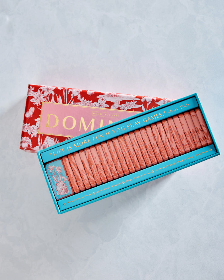 Coral - Fairy House Toile Domino Set - Good Juju Ink - Printfresh