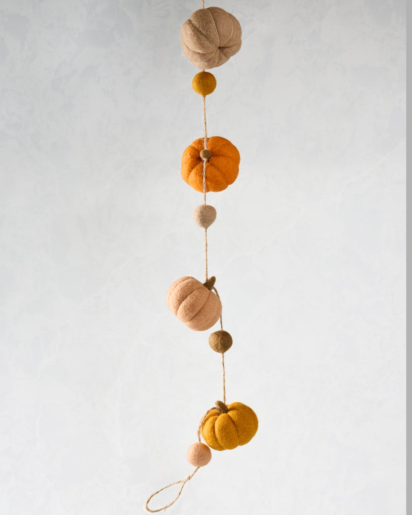 Orange Combo - Felt Pumpkin Garland - Ganapati