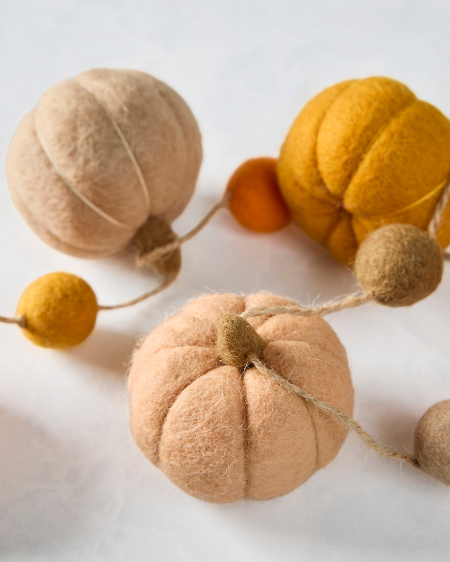 Orange Combo - Felt Pumpkin Garland - Ganapati