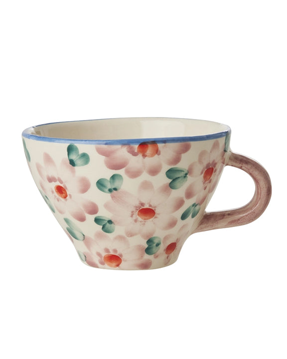 Floral Combo - Hand Painted Ceramic Tea Cup - RicebyRice - Printfresh