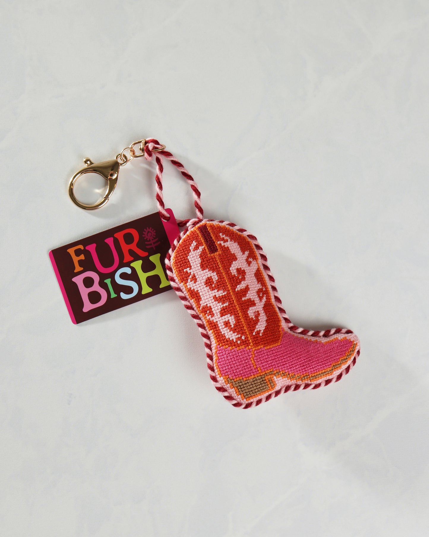 Pink - Cowboy Boot Bag Charm - Furbish Studio
