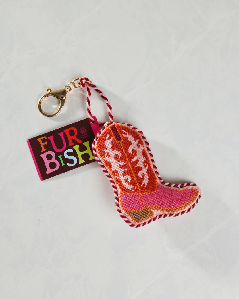 Pink - Cowboy Boot Bag Charm - Furbish Studio