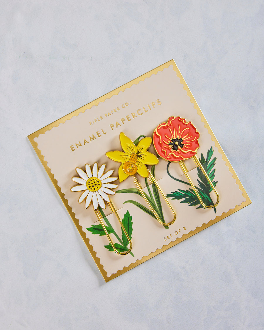 Garden Study - Garden Study Enamel Paper Clip Set - Rifle Paper Co. - Printfresh
