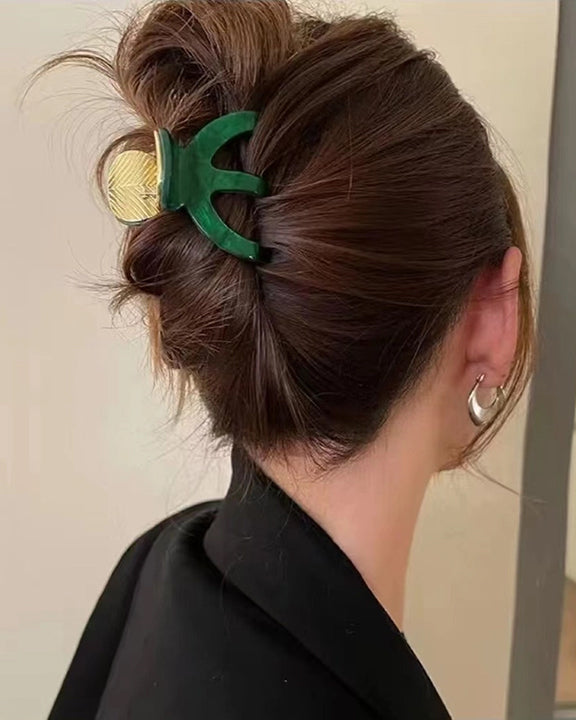 Green - Small Hair Claw  - LadyJuneAccessories - Printfresh