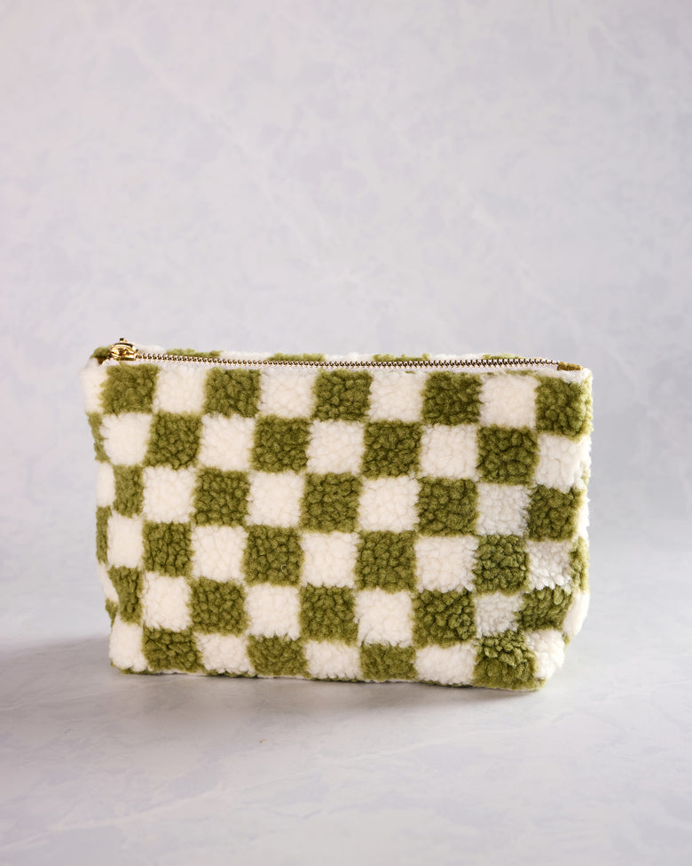 Green Check - Teddy Pouch - The Darling Effect - Printfresh