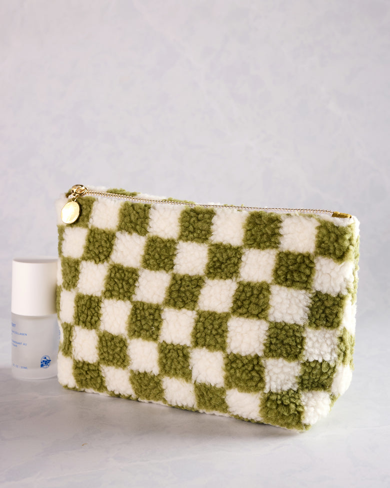 Green Check - Teddy Pouch - The Darling Effect - Printfresh