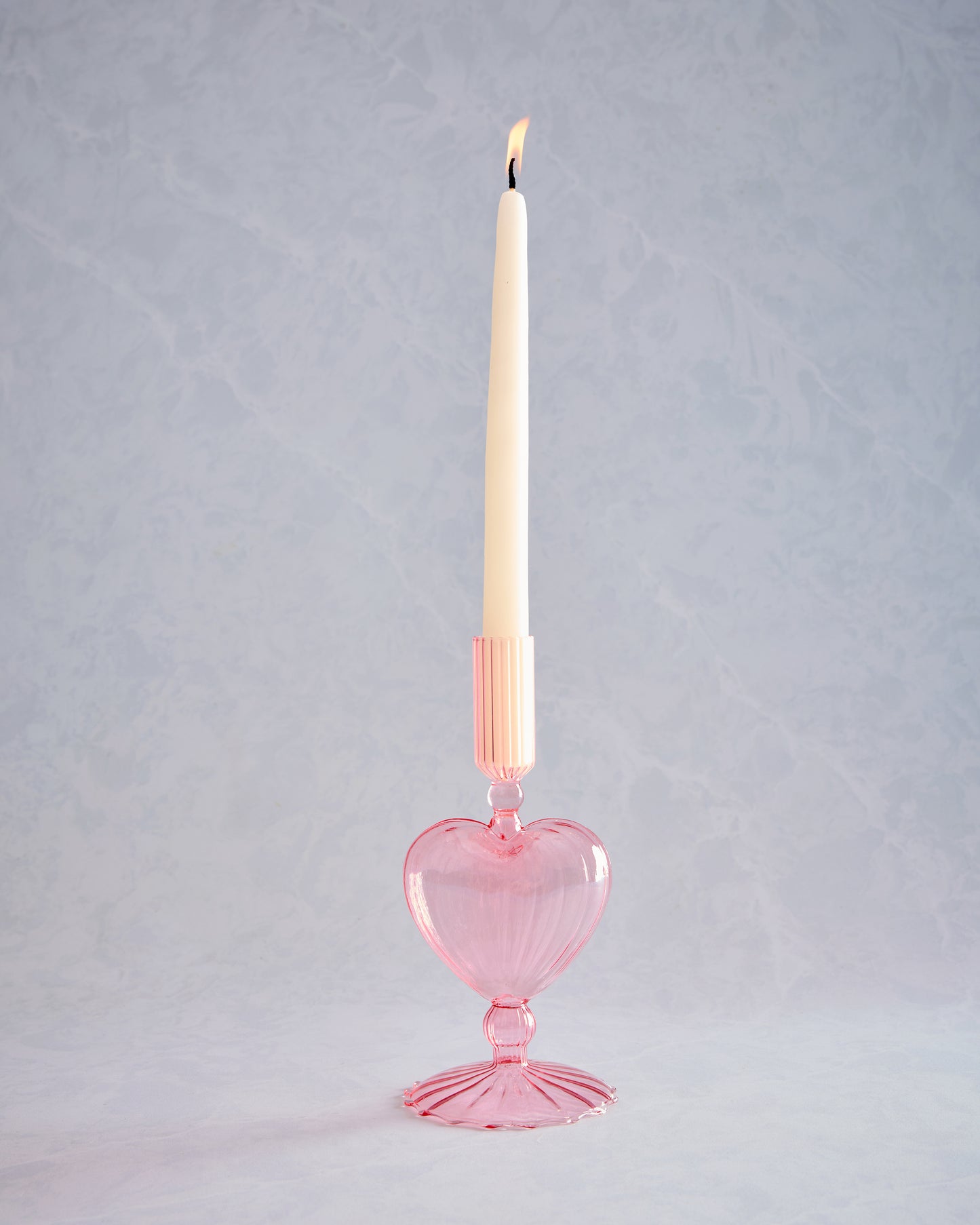 Pink - Heart Taper Holder - Abbott - Printfresh
