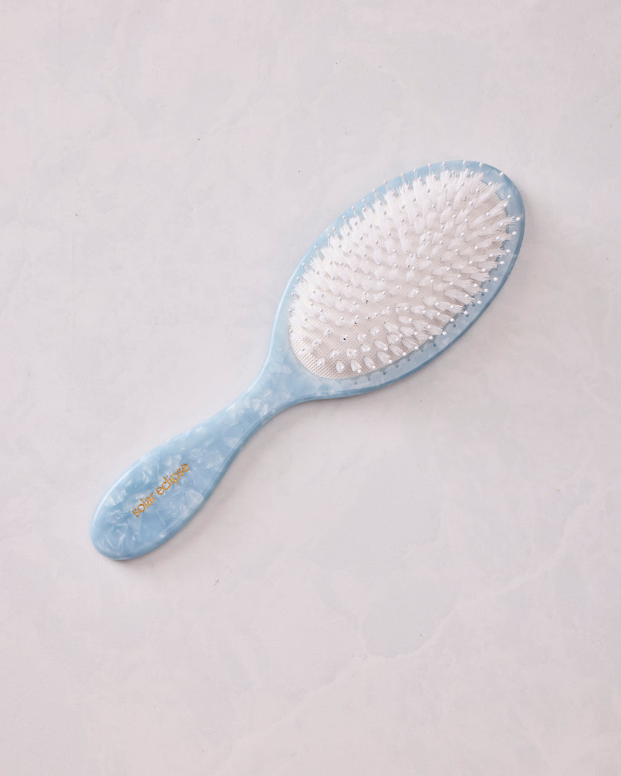 Blue Combo - Hand Painted Hydrangea Amazing Hair Day Brush - Solar Eclipse - Printfresh