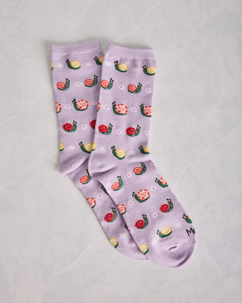 Lavender Combo - Snails Bamboo Crew - Infinity Classics - Printfresh