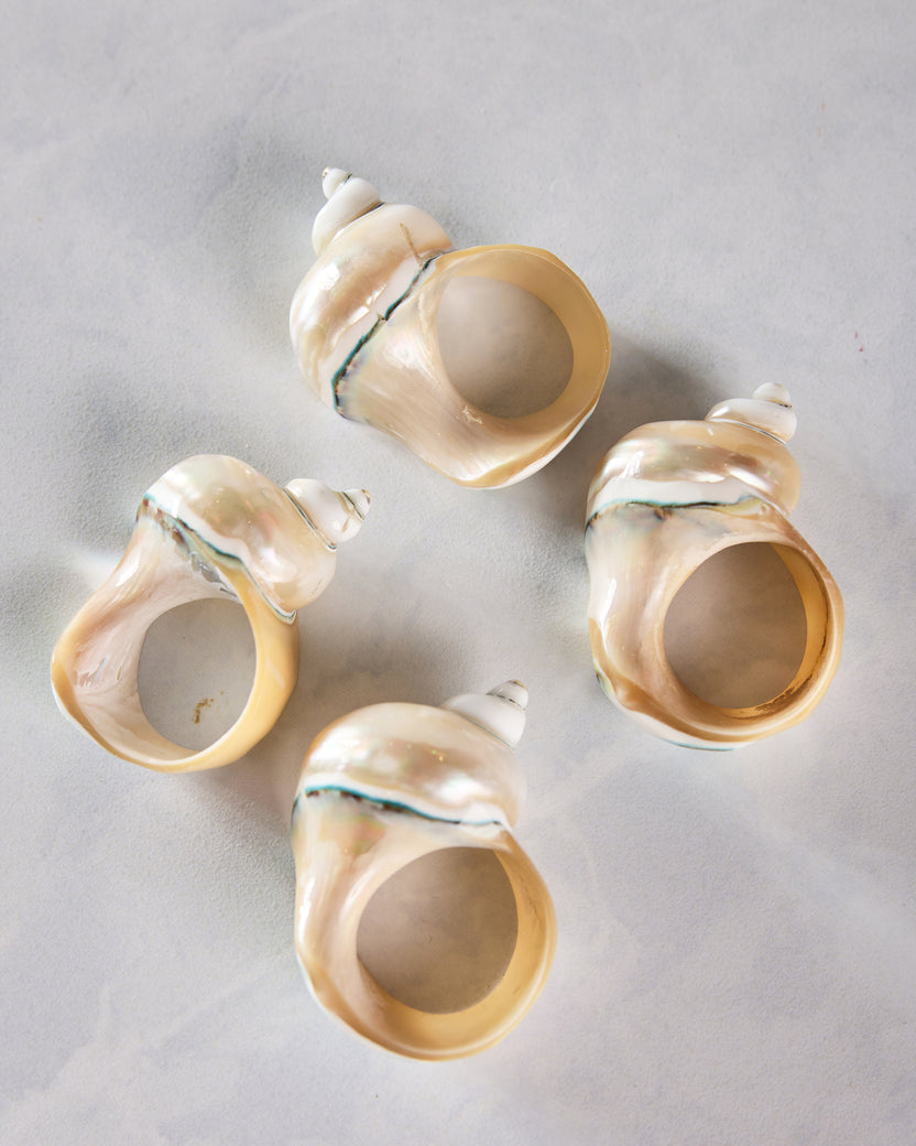 Shell - Seashell Napkin Rings Set of 4 - Inner Child - Printfresh