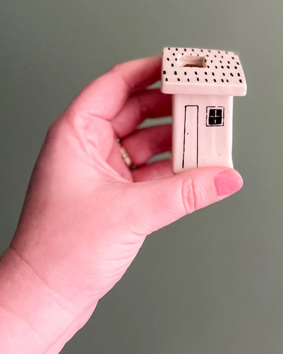 Ivory Combo - Ceramic House Bud Vase Set of 3 - Magpie Mischief - Printfresh