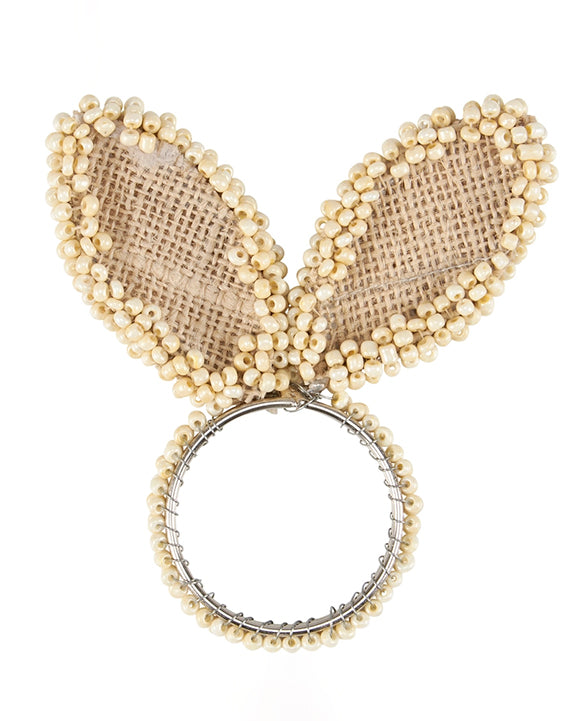 Ivory - Bunny Ear Napkin Ring - Primitives by Kathy - Printfresh