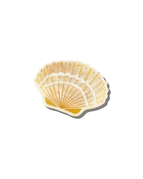 Ivory - Hand Painted Seashell Trinket Tray - Solar Eclipse - Printfresh