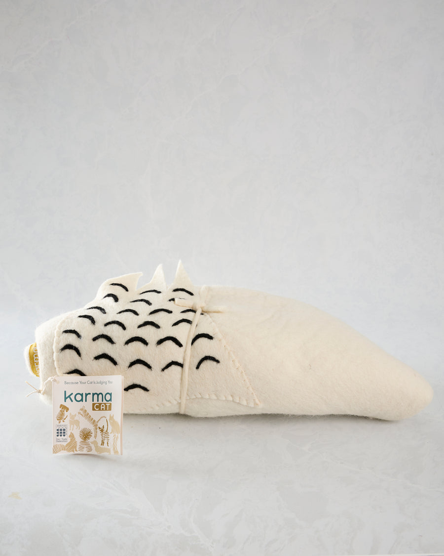 Ivory - Owl Wool Pet Cave - Karma Cat Inc.