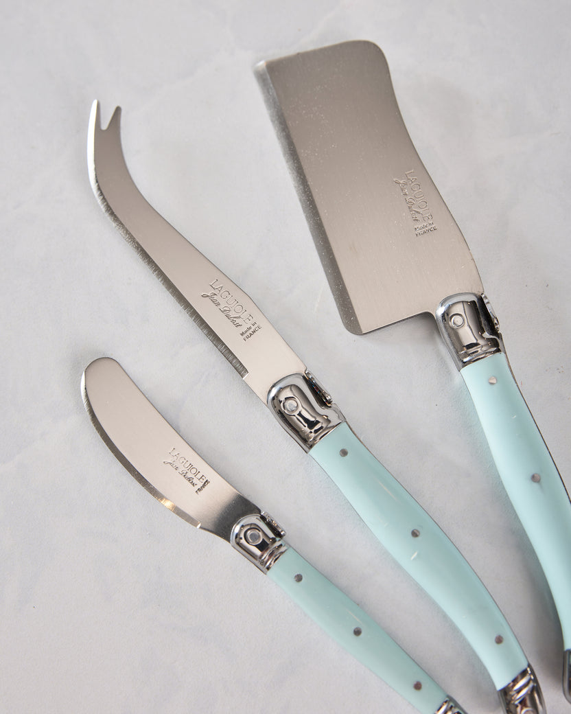 Turquoise - Laguiole 3-Piece Turquoise Cheese Knife Set - French Home - Printfresh