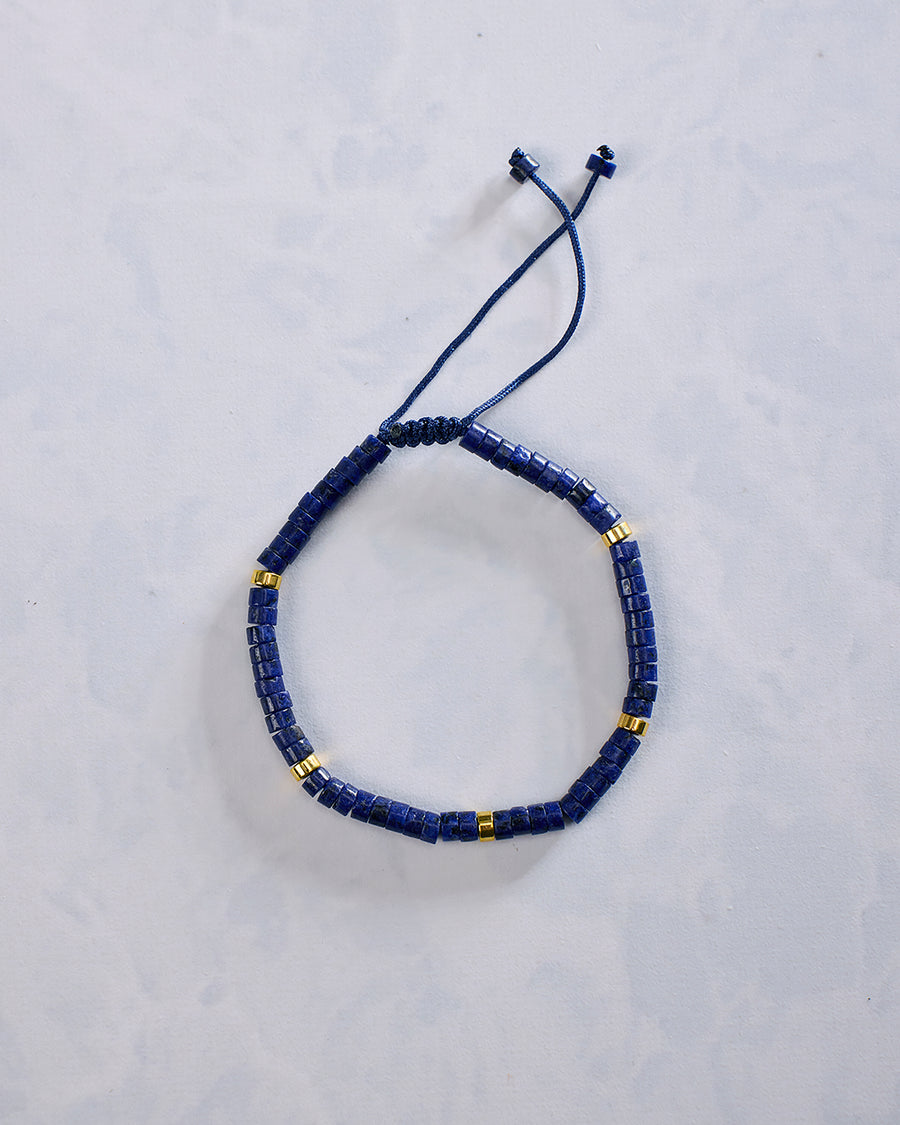 Lapis - Lapis Heishi Stone Bracelet - Stolen Riches