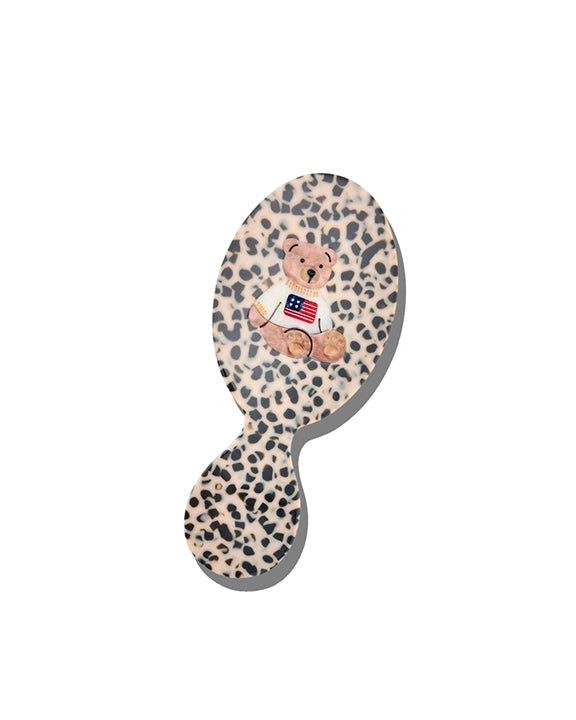 Leopard - Hand Painted Americana Teddy Handbag Hero Brush - Solar Eclipse - Printfresh