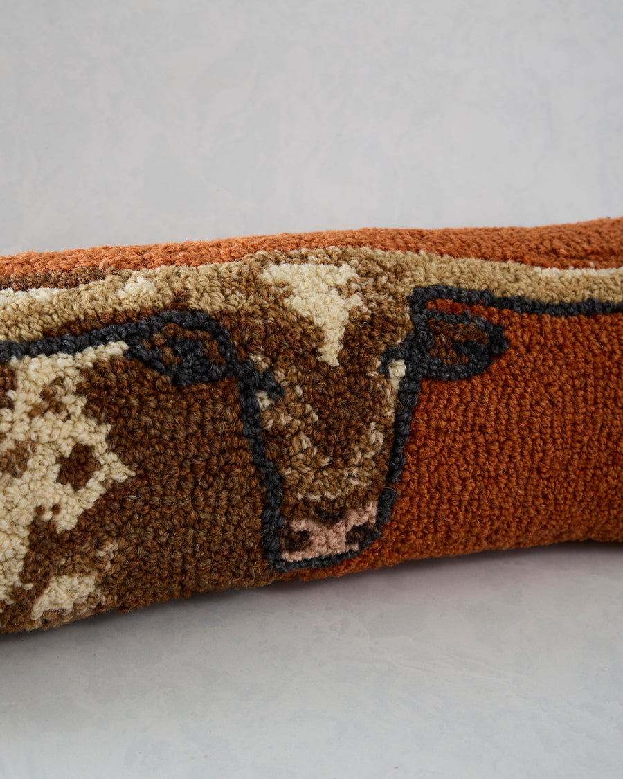 Burnt Orange Combo - Longhorn Pillow - Chandler 4 Corners
