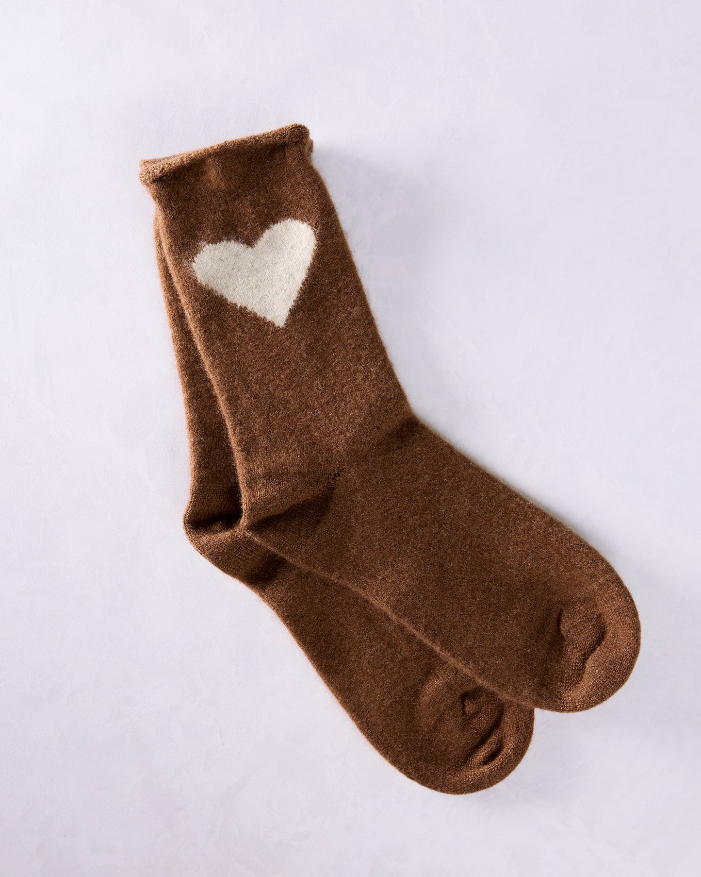 Brown - Love Cashmere Crew Sock - Hansel from Basel
