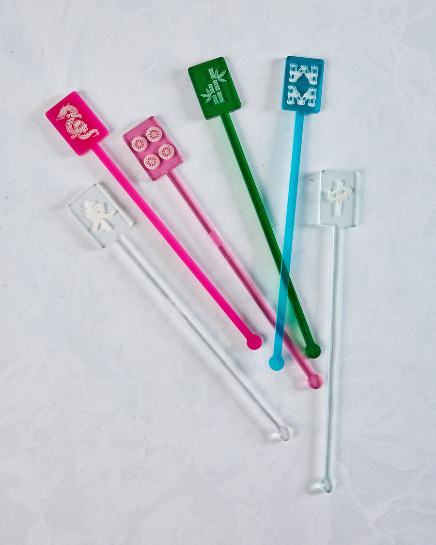 Multi - Mahjong Stir Stick Set - Lucky Lemon Paper Co. - Printfresh